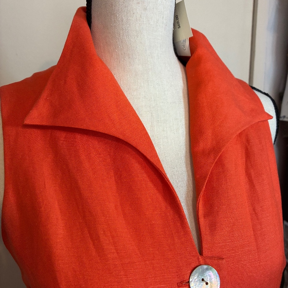 Brand New Coldwater Creek, Fit and Flare Linen and Rayon Dress